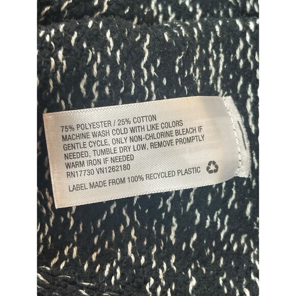 Merona Women’s M Black White Marled Open Front Cardigan Sweater - Picture 8 of 14